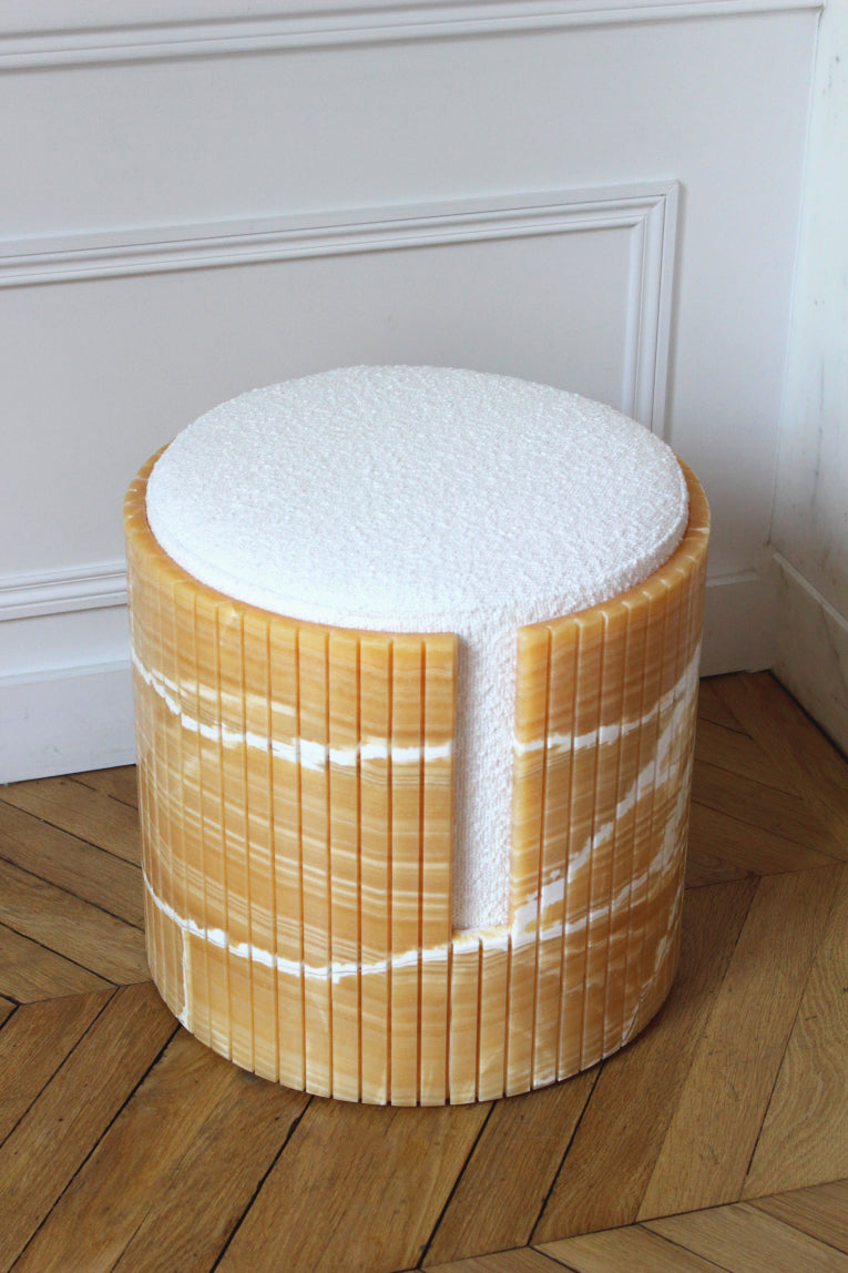 Orange Onyx Dolce Stool