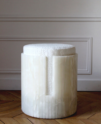 White Onyx Dolce Stool